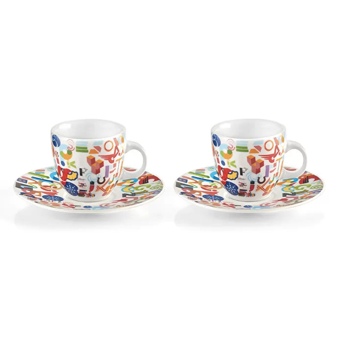 SET 2 ALPHABET COFFEE CUPS 