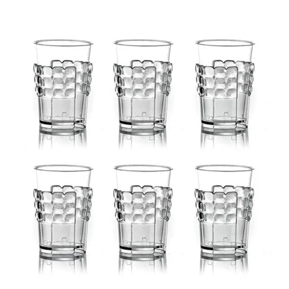 "TIFFANY" SET OF 6 GLASS HOLDERS 