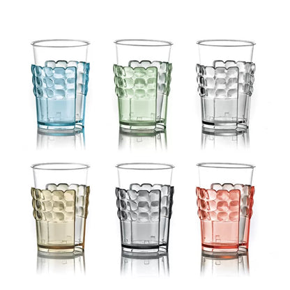 "TIFFANY" SET OF 6 GLASS HOLDERS 