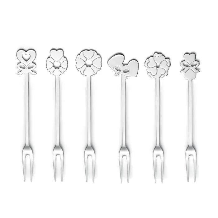 SET 6 APERITIF FORKS 