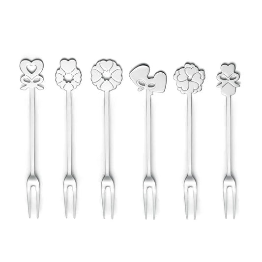 SET 6 APERITIF FORKS 